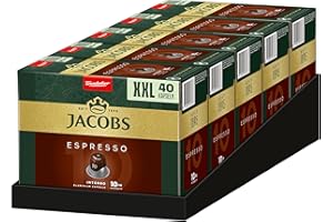 ‎JACOBS Jacobs Kaffeekapseln Espresso Intenso, Megapack XXL, Intensität 10/12, 5 x 40 Getränke, Nespresso* kompatible Kaffee Kapseln, 200 Kapseln