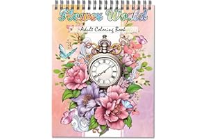 Jadeso Livre Coloriage Adulte, Format A4 Livre de Coloriage Anti Stress pour Adultes, Coloriage Anti Angoisse, Relaxation, 30 Motifs et Designs Floraux Originaux