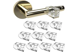 InTALYs Fermaporta per Maniglia, Paracolpi in Gomma Trasparente, Protezione per Porte e Finestre (10x Extra Slim)