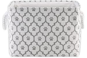 Bone Dry DII Cesta de Almacenamiento Rectangular para Mascotas, tamaño Mediano, 40 x 25 x 30 cm, Plegable, Organizador para decoración del hogar, Juguete para Mascotas, Mantas, Correas, y Pasta Gris