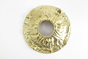 clever-deko Roseta de pared de latón fundido para grifo de jardín, grifo exterior, cubierta de pared, estilo Art Nouveau