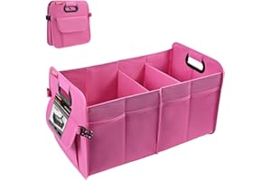 OEMASSIVE Auto Kofferraum Organizer 55L Faltbare Kofferraumtasche mit Mehrere Fächer & rutschfeste Unterseite, stabil wasserdicht Oxford-Gewebe Kofferraumbox Autobox für Damen Herren