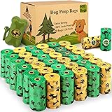 AMAYGA Sacchetti Igienici per Cane,600 pezzi/24 Rotoli Sacchetti per Cani, Dog Poop Dog Sacchetti di rifiuti con Dispensers,E