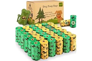 AMAYGA Sacchetti Igienici per Cane,600 pezzi/24 Rotoli Sacchetti per Cani, Dog Poop Dog Sacchetti di rifiuti con Dispensers,Extra Spesso a Prova di perdite Dog Poo Bags