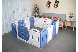 GUPAMIGA Foldable Baby playpen Baby Folding Play Pen Pet Dog playpen Kids Activity Centre Safety Play Yard Home Indoor Outdoor New Pen