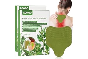 ACWOO Patch per Sollievo dal Dolore, 48 Pezzi Collo Patch Anti Dolore Toppa di Calore Autoadesiva, Cerotti Antidolorifici per Alleviare Il Dolore, al Collo, alla Spalla, al Ginocchio