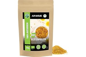 Alpi Nature Pyłek organiczny (250 g) pszczoły pszczoły w naturalnym suszonym bez dodatków wykonanych z wielokolorowego pyłku