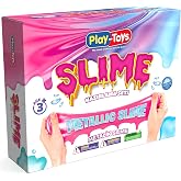 PLAYTOYS DIY Slime Hazırlama Seti, Metalik Parlak Slime Kiti, STEM Destekli Duyusal ve Yaratıcı Oyuncak, 3+ Yaş &Ccedil;ocuklar İ&ccedil;in