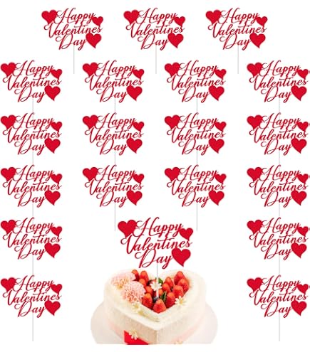 Gyufise 24 decorazioni per cupcake con scritta Happy