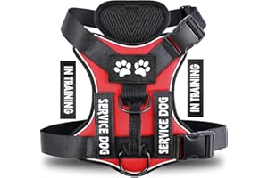 WODONDOG Arnés Perro Reflectante Ajustable, Arnés Antitirones Suave Acolchado Cómodo Transpirable Arnés Chaleco para Perros Pequeños, Medianos y Grandes