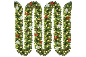 CASARIA® Guirlande de Noël Lumineuse 10m 160 LED Sapin Artificiel avec déco Décoration de noël intérieur extérieur