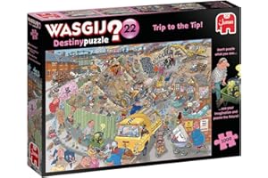 Wasgij Destiny 22, A Trip to the Tip - 1000 Piece Jigsaw Puzzles for Adults - Colourful, Challenging & Brainteasing Adults Jigsaw Puzzle - Puzzle the Future - 100% Recycled Cardboard - 1000pcs - Jumbo