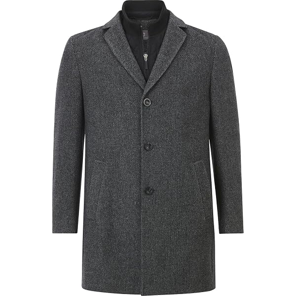 Charles Colby Herren Jacke Earl Henry | Eleganter Kurzmantel Mit Abnehmbarer Weste | Für Business & Freizeit