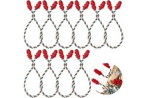 Oenothera 10 Piezas 40CM Garland Ties, Guirnalda Lazos de Navidad, Limpiapipas Manualidades, Lazos Reutilizables, para la Decoración del Hogar de Barandilla de Guirnalda (Multicolor)