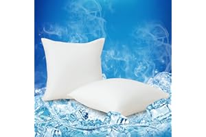 ATsense Kühlender Kissenbezug 40x40 cm 2er Set, Weiß Kopfkissenbezug, Superweicher Atmungsaktiv Kühlfaser Kissenhülle Schont Haut und Haar, 100% Lyocell-Kissenbezüge mit Reißverschluss