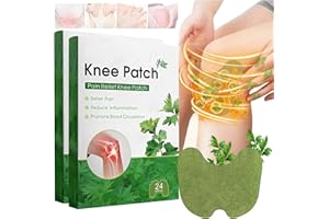 LuckyMoon Pain Relief Patches 48 Pcs, Wormwood Knee Pain Relief Patches for Knee, Back, Neck, Shoulder Inflammation and Muscle Soreness