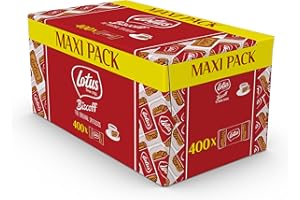 Lotus Biscoff - Biscuit Original - Emballé Individuellement - Vegan - Sans Colorant ni Arômes Artificiels - Boîte de 400 - 2.5kg