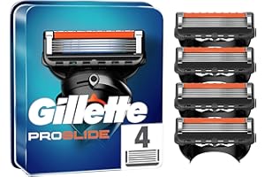 Gillette Fusion 5 Proglide Lamette da Barba, per Rasoio di Sicurezza, Confezione da 4 Ricambi da 5 Lame, con 5 Lame di Precisione