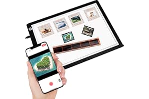 USEAMIE Slide Viewer Light Pad Hintergrundbeleuchtung Negative Viewer Film Negative & Alte Dias Scannen Lichtbox A4 Größe Hintergrundbeleuchtung mit 3 Helligkeitsstufen und Graduiert