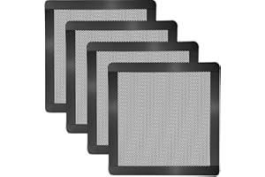 Xiatiaosann Filtro de polvo de ventilador de 140 mm, rejillas de malla de polvo de ventilador de enfriador de caja de PC para computadora, 140 mm x 140 mm, marco magnético, negro, 4 piezas