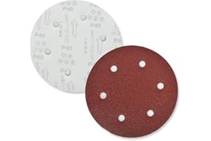 DIDATOOL Discos de Lijado de 225 mm, 10 Piezas de Lijas para Lijadora 225 mm, P40 a P400 Granos Hook and Loop Papel de Lija para Lijadoras de Cuello Largo, Esmeriladoras de Paneles de Yeso (P40)
