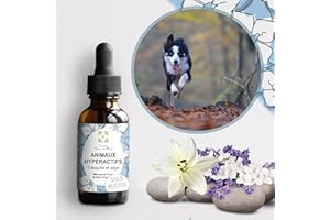 CONSEIL FLEUR DE BACH Fleurs de Bach Animaux Hyperactifs "SANS ALCOOL"- Permet à votre animal, de s'apaiser, de l'aider à se canaliser, et de retrouver du calme, lot de 2