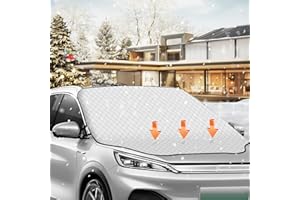 Prelisee Frontscheibenabdeckung Auto Scheibenabdeckung Auto Winter Frostabdeckung Sonnenschutz Auto Frontscheibe für Auto/SUVS (Ohne Spiegelabdeckung, 197x128 cm)