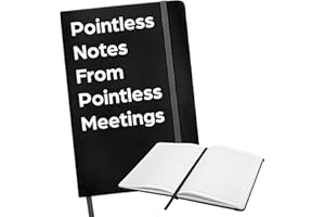 TREETOP GIFTS Funny "Pointless Notes From Pointless Meetings" A5 Notebook | Ideal Secret Santa Gift Idea for Office Colleagues, Coworkers, Bosses | 96 Lined Pages | Great Gag Present for Him, Her, Friends