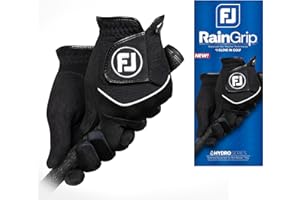 FootJoy RainGrip Paire de gants de golf pour homme Noir Taille M