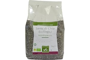 BENESSENCE Semi di Chia Biologici in Atmosfera protettiva - 1 Kg, per Salute delle ossa