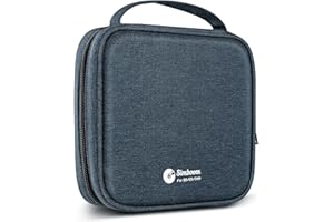 Simboom Rangement Pochette Etui pour 32 CD / DVD Stockage Boite Classeur Range 32 Disc CD DVD Sac Sacoche - Bleu