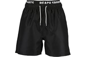 Blue Seven Jungen Badeshorts Beach Bermuda einfarbig (140, Schwarz