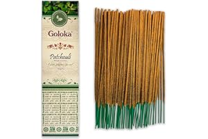 Rökelsepinnar Patchouli – 1 förpackning med 100 g (70–90 pinnar) – aromaterapi – meditation – yoga – förpackning miljövänlig