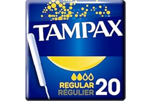 Tampax Regular Tampons mit Kunststoff-Applikator, 20 Stück, Normalgröße