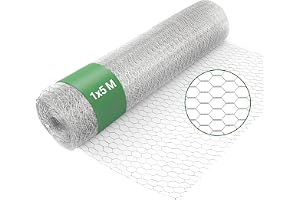 Wiltec Sexkantigt hönsnät 5 x 1 m trådnät med 25 mm maskstorlek stängsel för att skydda träd i din trädgård höns smådjur