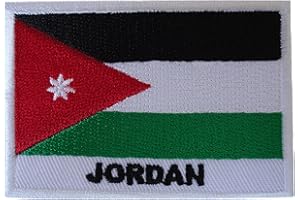 ELLU Toppa termoadesiva con bandiera della Giordania, da cucire su araba araba in Medio Oriente