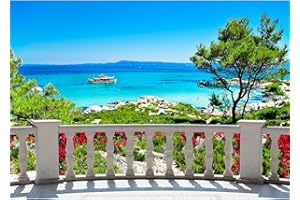 Runa Art Papier peint intissé Mural Mer des Caraïbes Moderne Toison Salon Chambre à Coucherr Salle - Tableaux Muraux Tapisserie Photo - bleu vert 9029010c