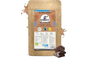 ‎KOAWACH koawach Kakaopulver Trinkschokolade – Koffein Kakao mit Guarana Vegan heiße Schokolade Getränk ohne Zucker Energy Drink Backkakao Bio Fairtrade 500g in versch. Sorten (500g, Vollmilch)