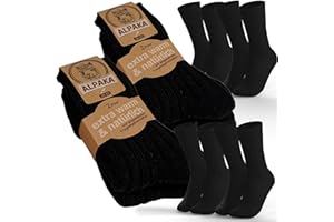 MEDOLY Alpaka Socken (4 Paar) THERMO Wintersocken mit Alpaka- & Schafwolle für Damen & Herren warme Wollocken