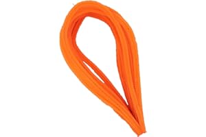 i-mondi® 15 pfeifenreiniger pfeifenputzer bunt zum basteln in neonorange 50cm lang Ø 8mm Chenilledraht Biegeplüsch pipe cleaner