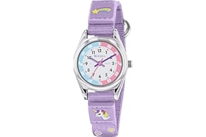 Tikkers Girls Quartz Watch, Analogue Classic Display and Textile Strap TK0148