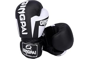GINGPAI BOXING GINGPAI Guantes de boxeo para hombres y mujeres, guantes de entrenamiento para saco de boxeo, kickboxing, Muay Thai, MMA, UFC, guantes de Sparring para niños