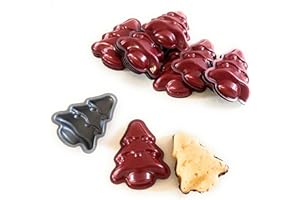 CULIMI Teglia per Mini Torte - Set di 20 pezzi Albero Teglia - Formine per Biscotti - Rivestimento Antiaderente