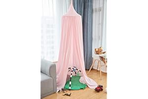 Laneetal baldachim do łóżka z baldachimem różowy dekoracja pokoju dziecięcego moskitiera łóżko dla niemowląt, księżniczka książę namioty do zabawy przytulna dekoracja narożna do pokoju zabaw sypialnia garderoba
