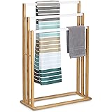 MSV TOALLERO DE Bambu con 3 Barras 42X24X82 CM, Beige ...