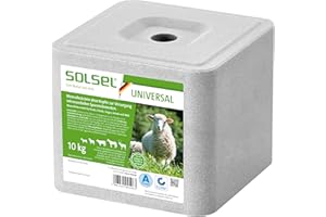 SOLSEL Leckstein UNIVERSAL 10kg ohne Kupfer | Mineralfuttermittel für Rinder Pferde Ziegen Schafe Wild | Hochwertige gesunde Mineralquelle