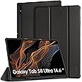 EasyAcc Coque Compatible avec Samsung Galaxy Tab S8 Ultra 14.6 2022-Ultra Mince avec Fonction Réveil/Veille Automatique Stand