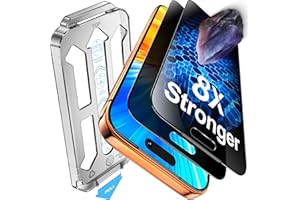 Tentoki 2 Pièces Verre Trempé Anti Espion pour iPhone 17 Pro Max (6.9'), Dureté 9H+ Military-Grade Protection écran, [Avec Kit d’Installation Rapide] [Sans Bulles] [Transparence HD]