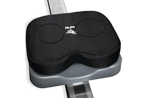 2K Fit Rowing Machine Seat Cushion (Model 1) with Medium Thickness Dual Density Memory Foam, Washable Cover for Indoor Erg, Concept 2 Rower, Water Rower Seat Pad