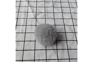 BrightGlow 20 pompones de piel sintética, pompones de piel de conejo, pompones suaves para manualidades, pompones de piel sintética, pompones de peluche esponjosos, pompones para gorras, decoración
